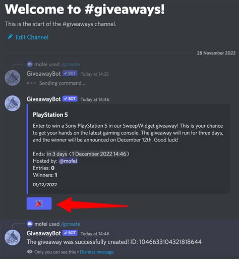 discord giveaway.